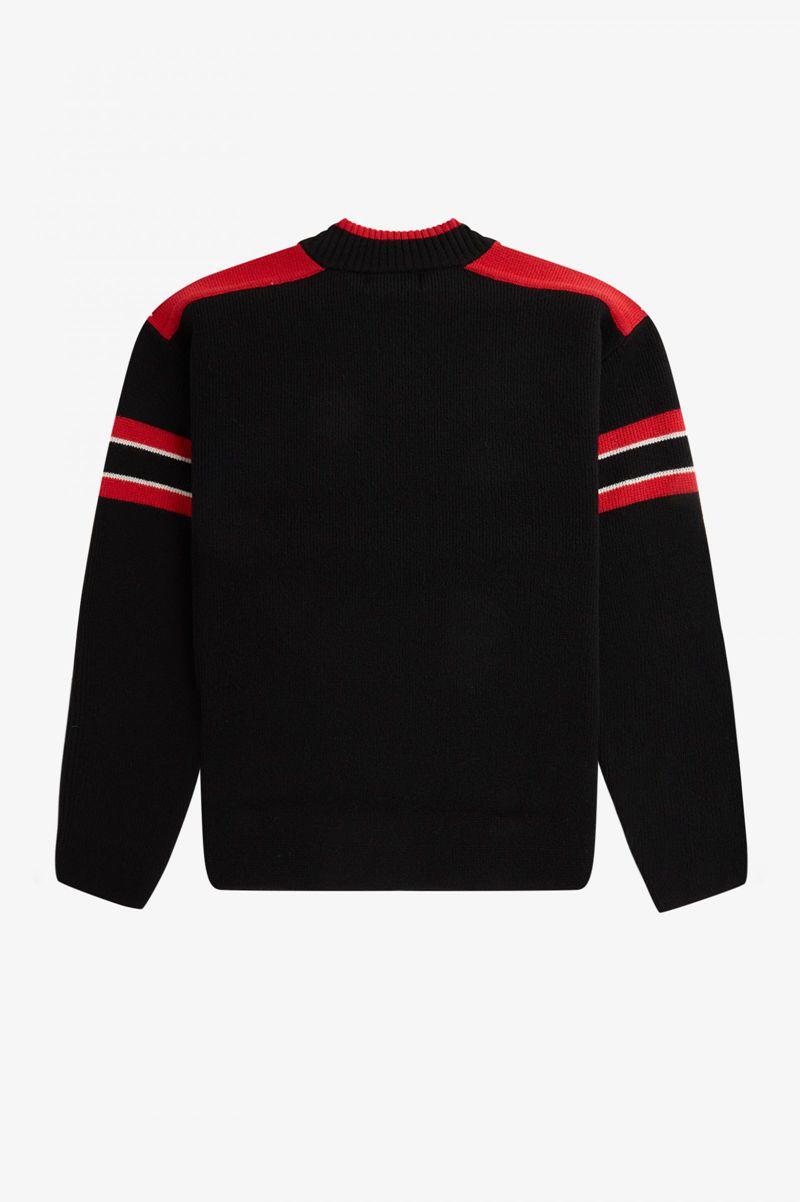 Black Fred Perry K2802 Men's Knitwear | PH 1303DFMN